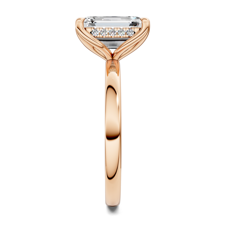 Rita Floral Basket Hidden Halo Ring