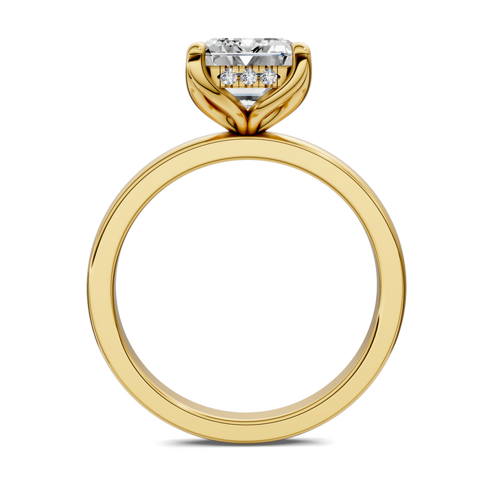 Rita Floral Basket Hidden Halo Ring