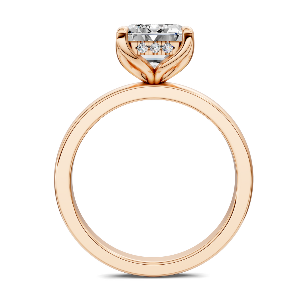 Rita Floral Basket Hidden Halo Ring