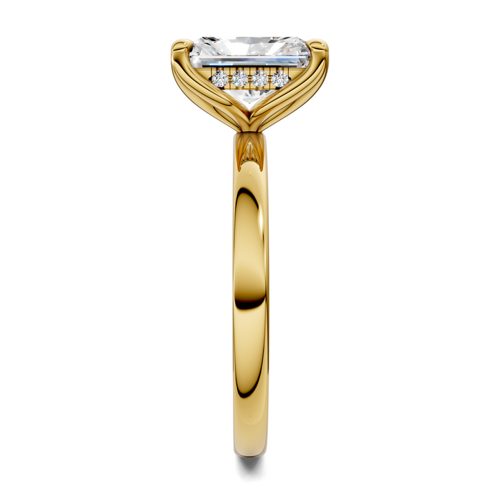 Rita Floral Basket Hidden Halo Ring
