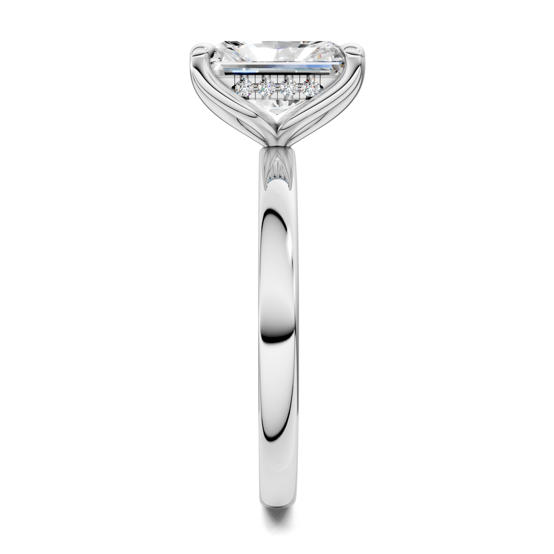 Rita Floral Basket Hidden Halo Ring