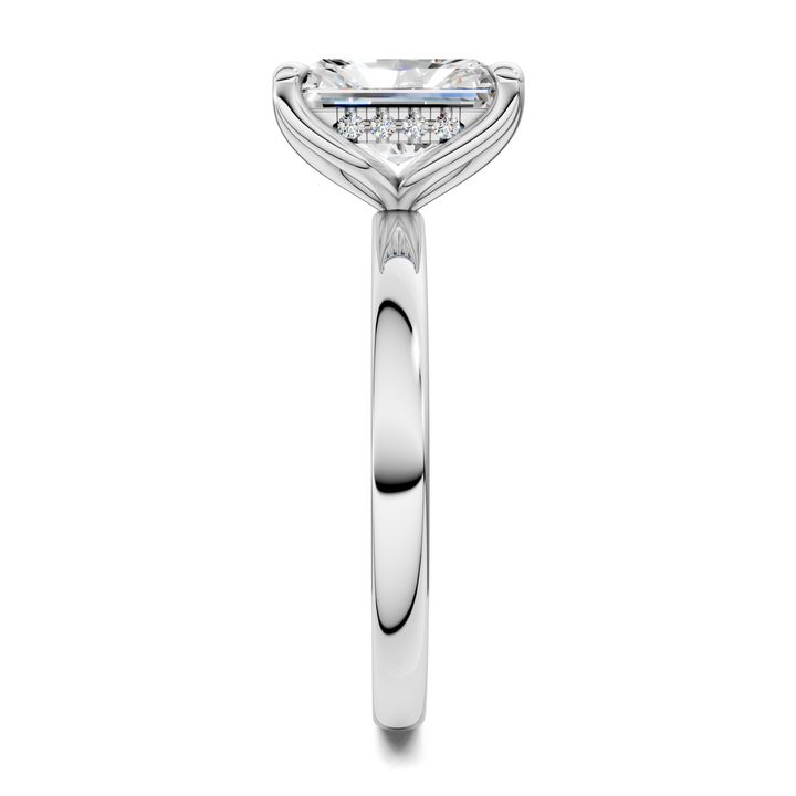 Rita Floral Basket Hidden Halo Ring