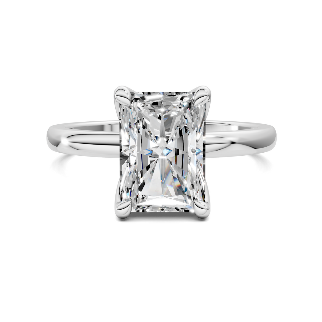 Rita Floral Basket Hidden Halo Ring Setting