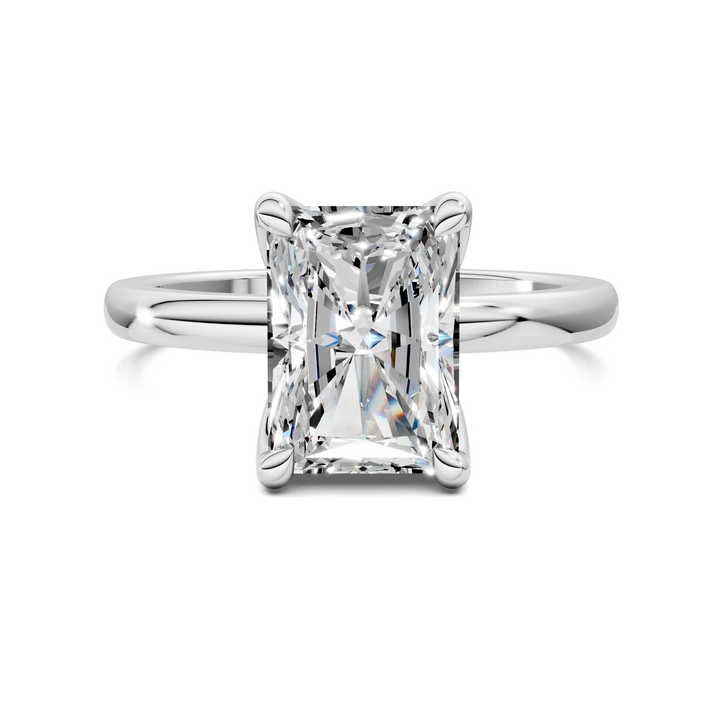 Rita Floral Basket Hidden Halo Ring Setting