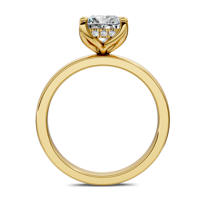 Rita Floral Basket Hidden Halo Ring