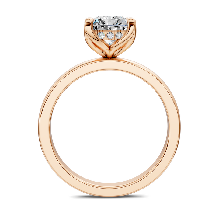 Rita Floral Basket Hidden Halo Ring Setting