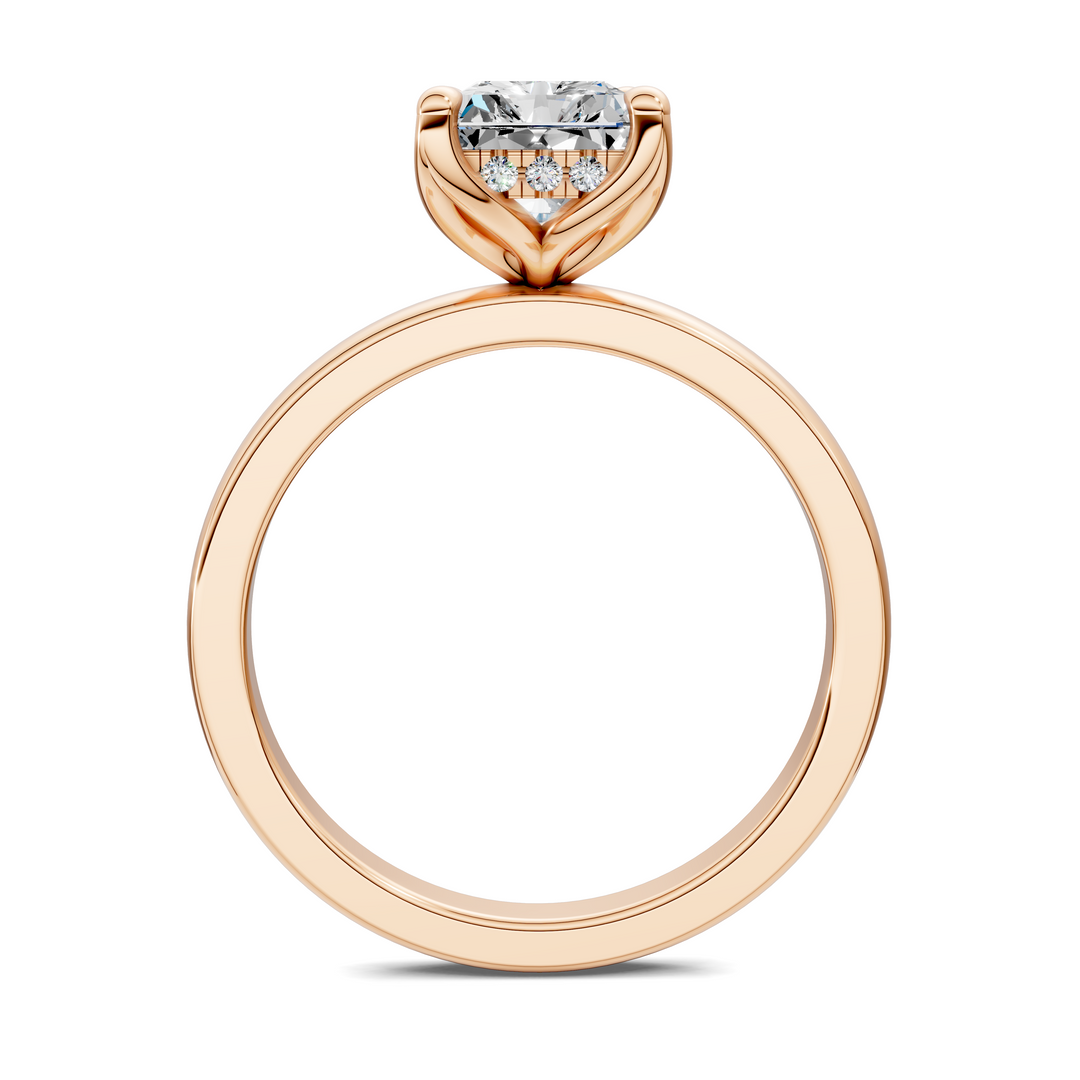 Rita Floral Basket Hidden Halo Ring