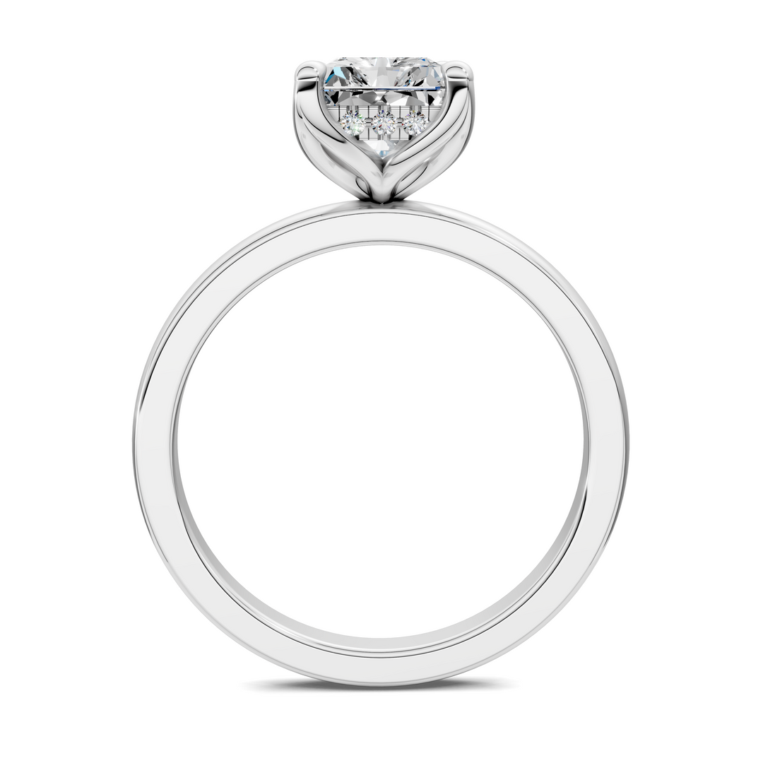 Rita Floral Basket Hidden Halo Ring