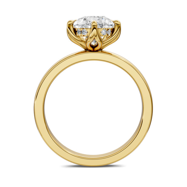 Rita Floral Basket Hidden Halo Ring