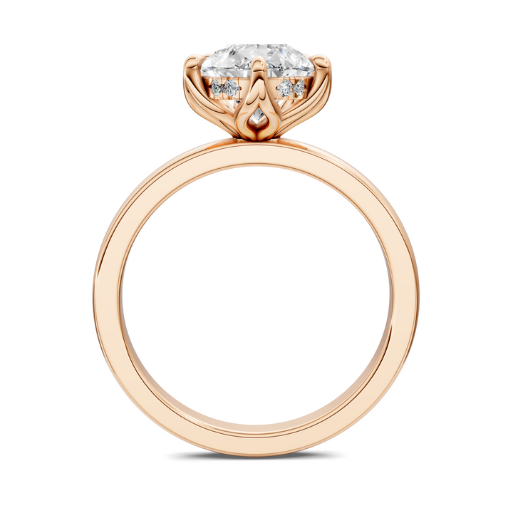 Rita Floral Basket Hidden Halo Ring