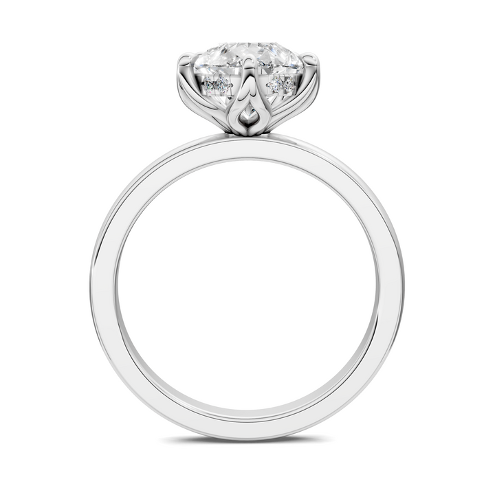 Rita Floral Basket Hidden Halo Ring Setting