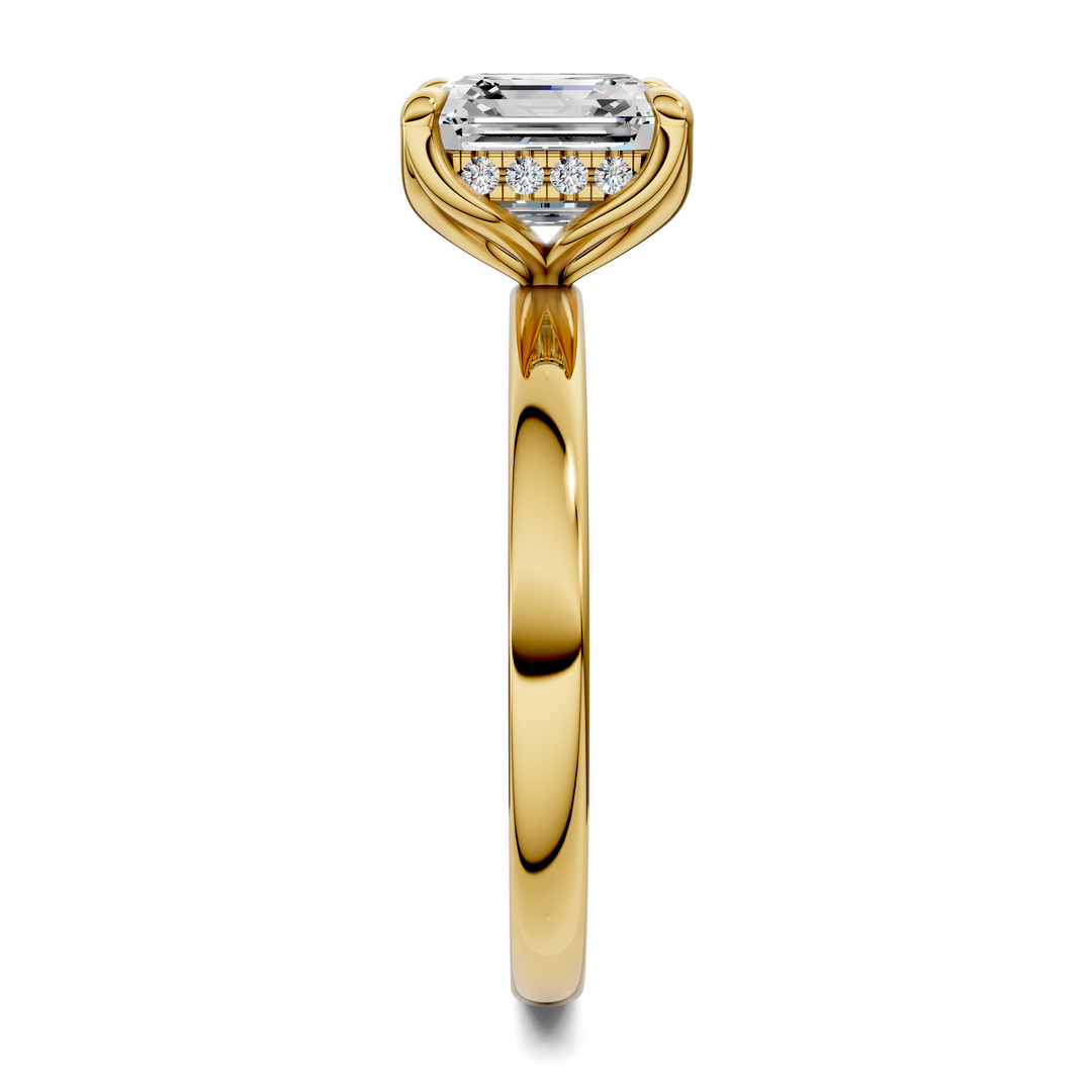 Rita Floral Basket Hidden Halo Ring