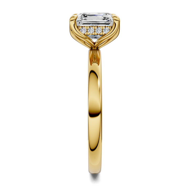 Rita Floral Basket Hidden Halo Ring