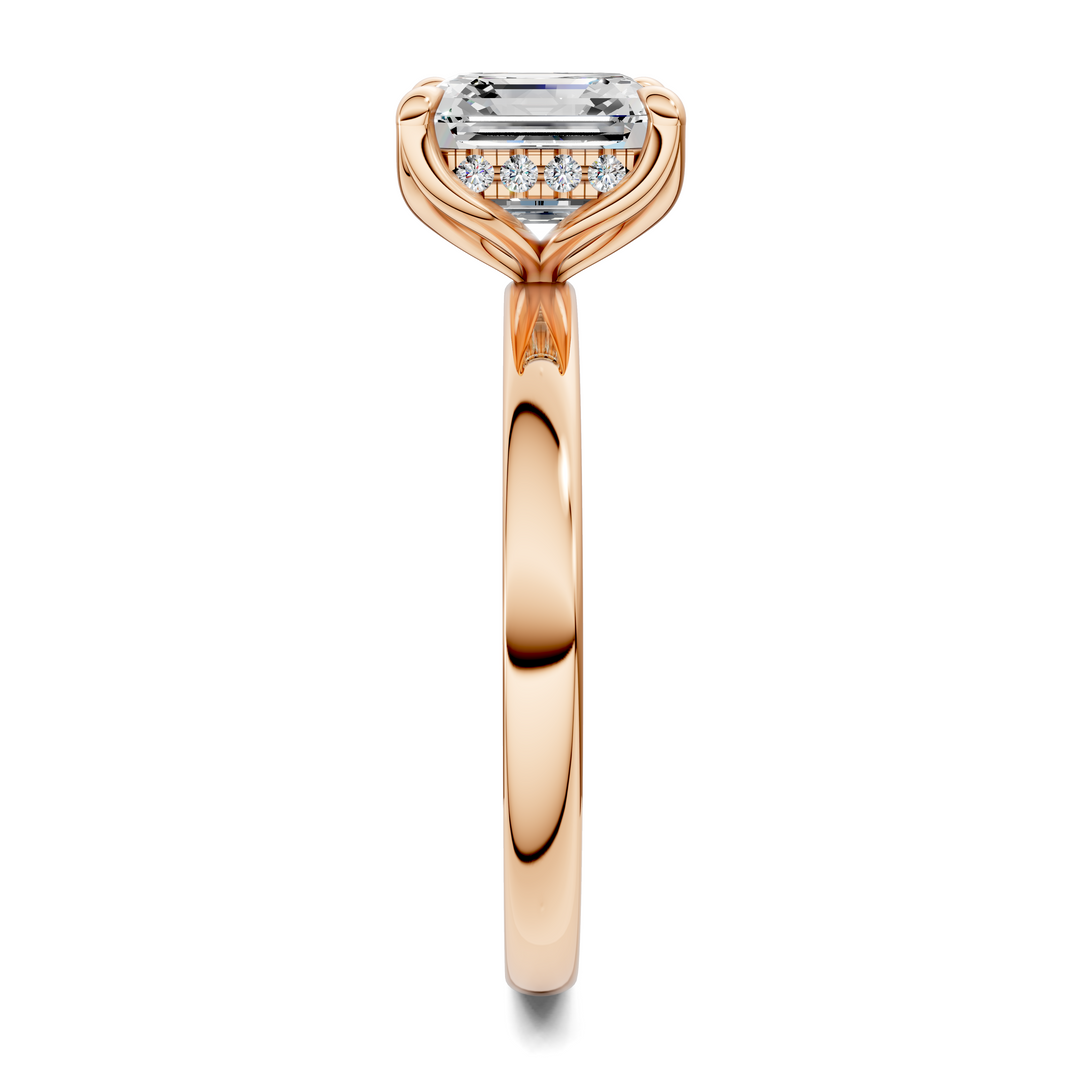 Rita Floral Basket Hidden Halo Ring