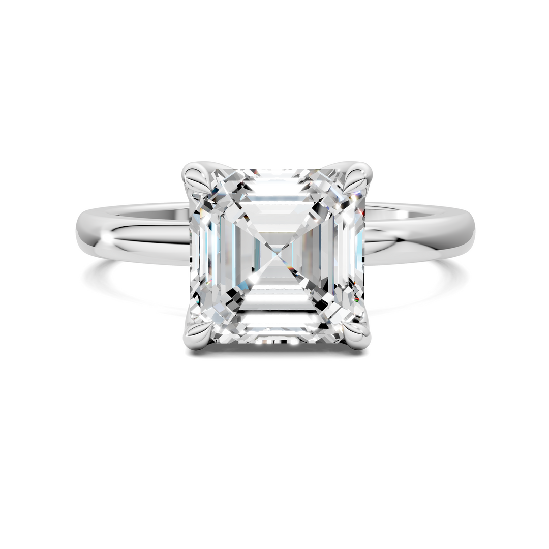 Rita Floral Basket Hidden Halo Ring Setting