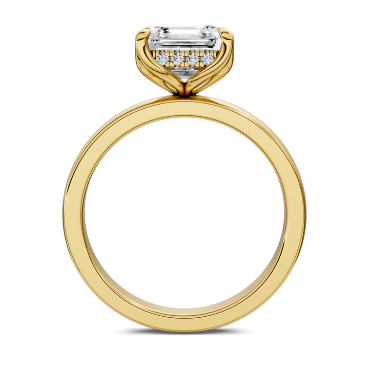 Rita Floral Basket Hidden Halo Ring
