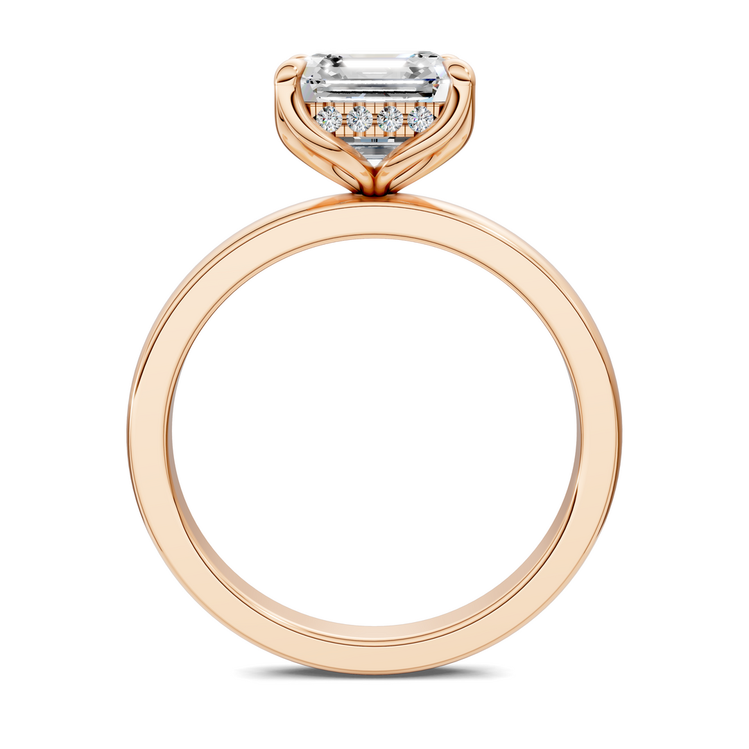 Rita Floral Basket Hidden Halo Ring