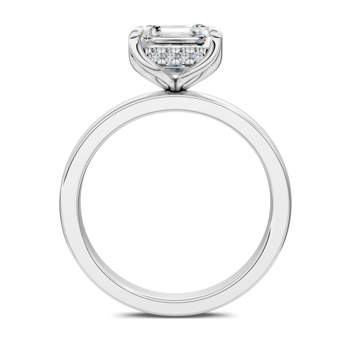 Rita Floral Basket Hidden Halo Ring