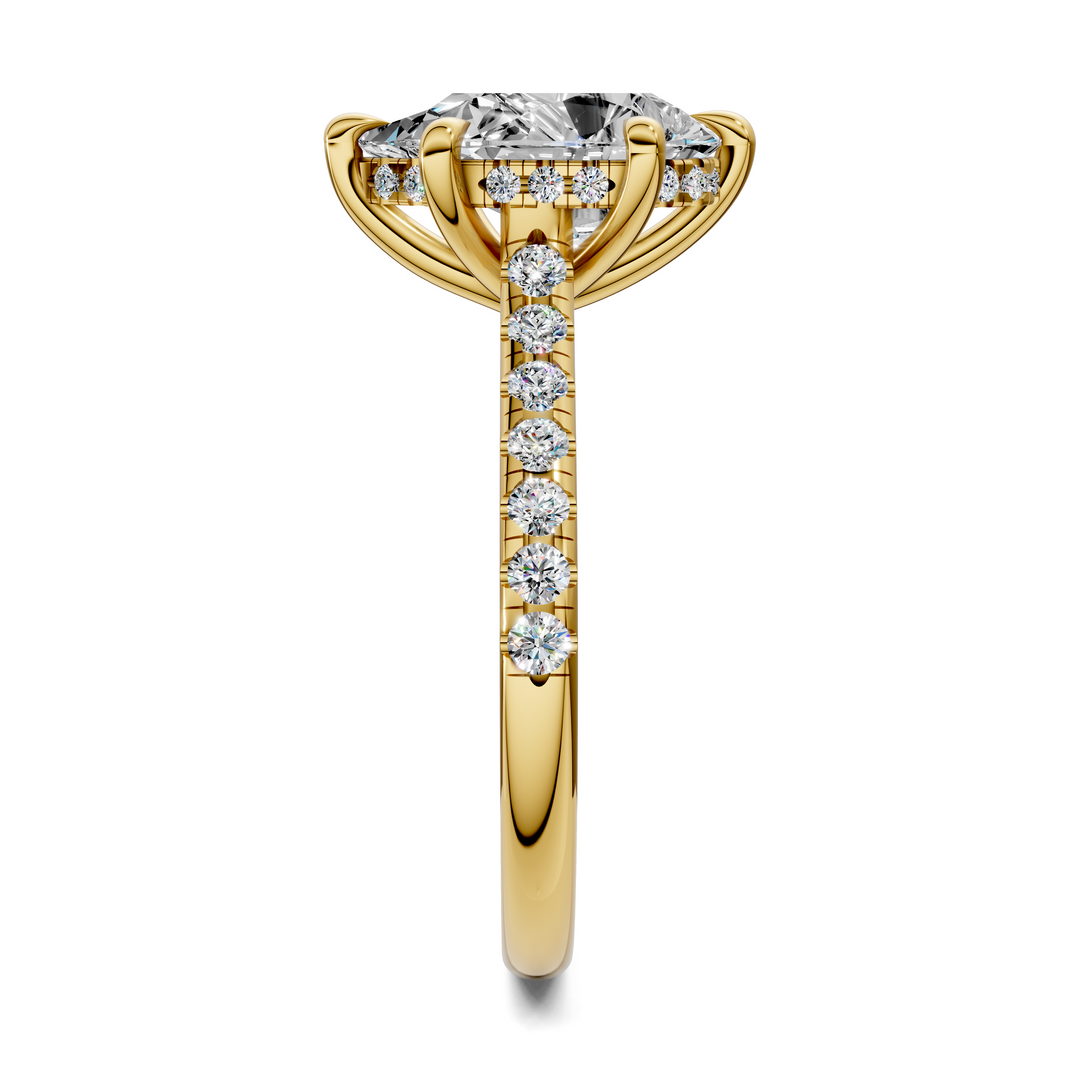 Hollie Hidden Halo Cathedral Pavé Ring