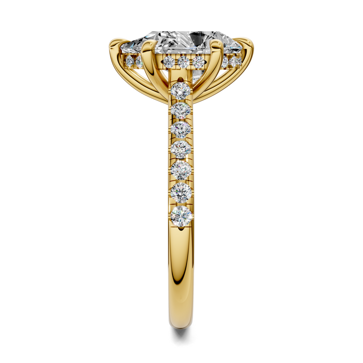 Hollie Hidden Halo Cathedral Pavé Ring