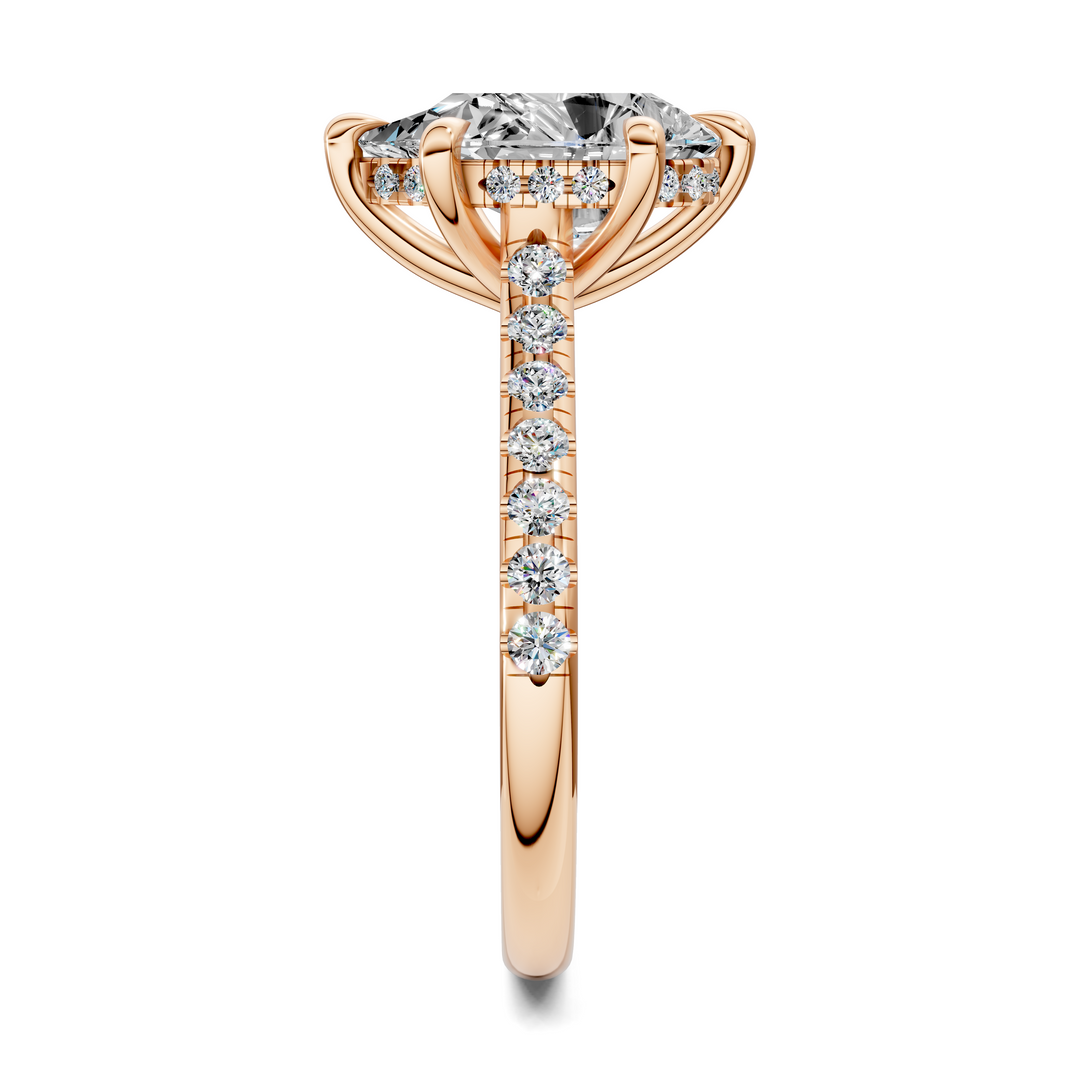 Hollie Hidden Halo Cathedral Pavé Ring