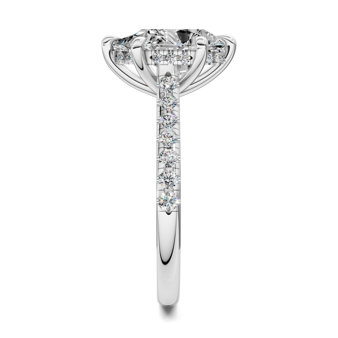 Hollie Hidden Halo Cathedral Pavé Ring