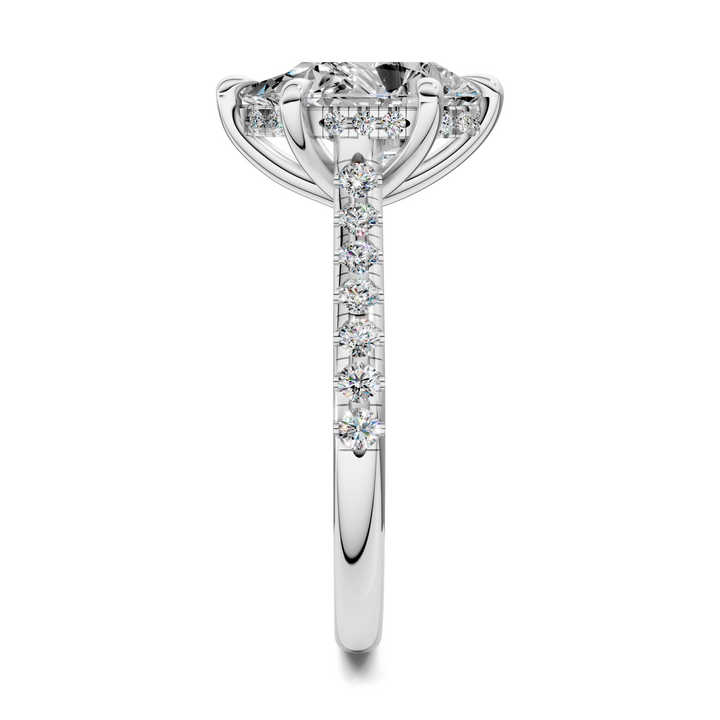 Hollie Hidden Halo Cathedral Pavé Ring