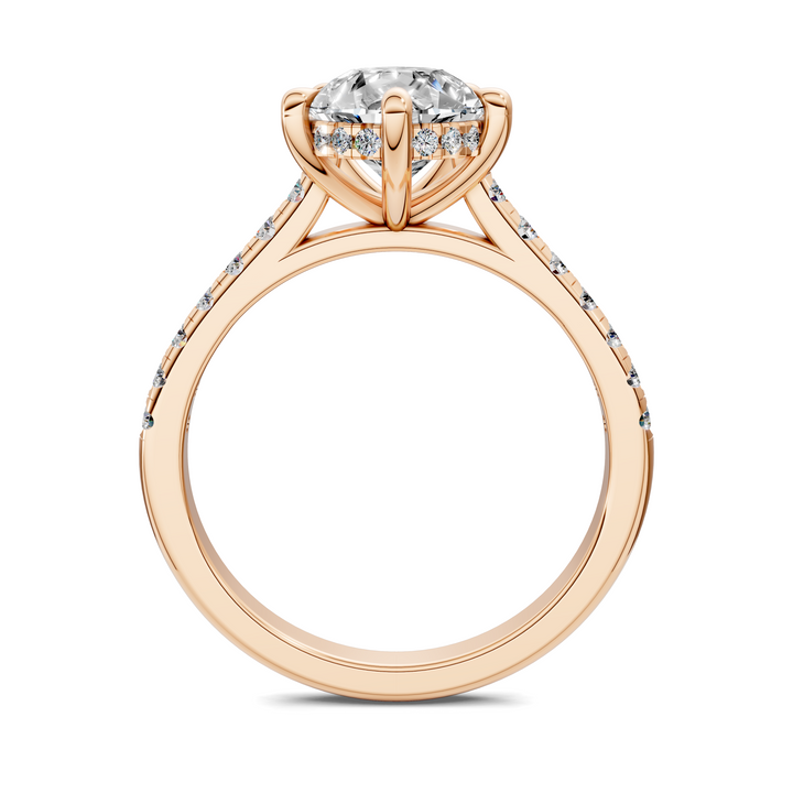 Hollie Hidden Halo Cathedral Pavé Ring