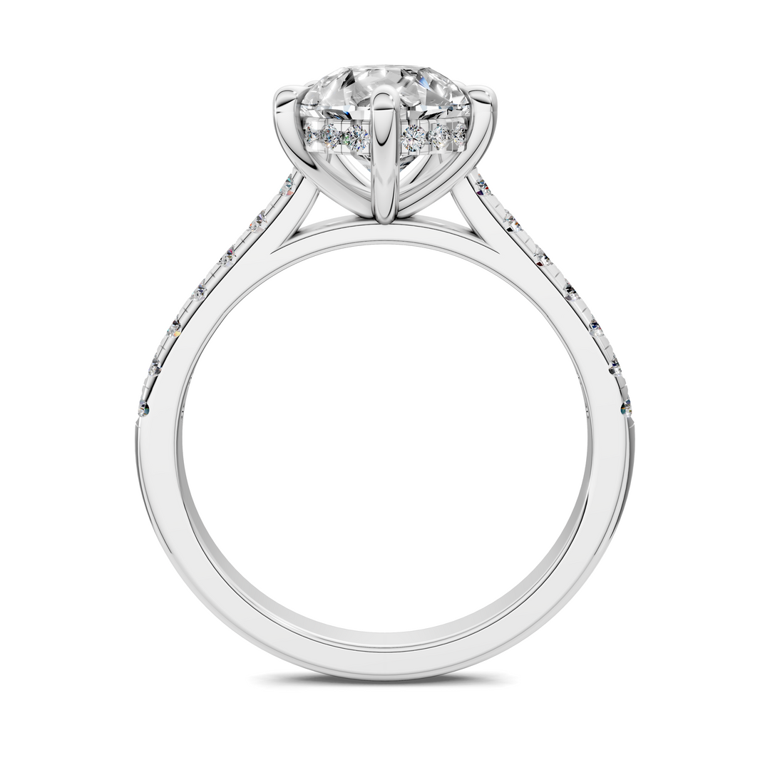 Hollie Hidden Halo Cathedral Pavé Ring