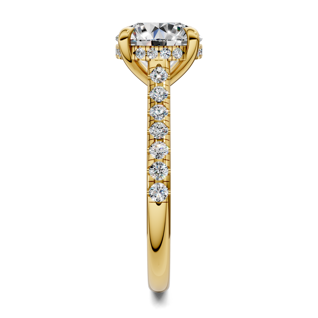 Hollie Hidden Halo Cathedral Pavé Ring