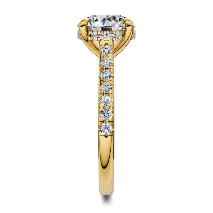 Hollie Hidden Halo Cathedral Pavé Ring