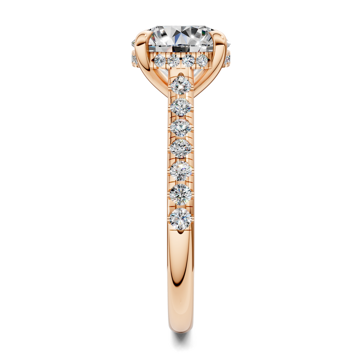 Hollie Hidden Halo Cathedral Pavé Ring