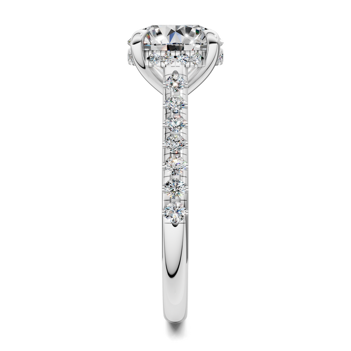 Hollie Hidden Halo Cathedral Pavé Ring