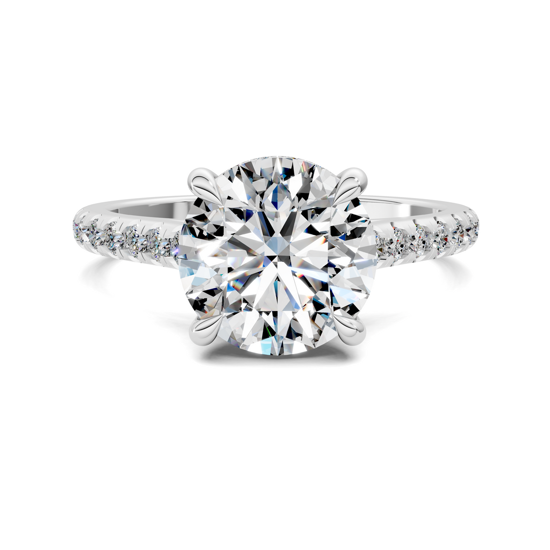 Hollie Hidden Halo Cathedral Pavé Ring