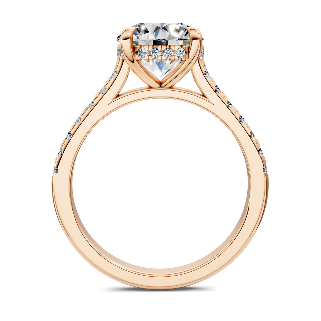 Hollie Hidden Halo Cathedral Pavé Ring