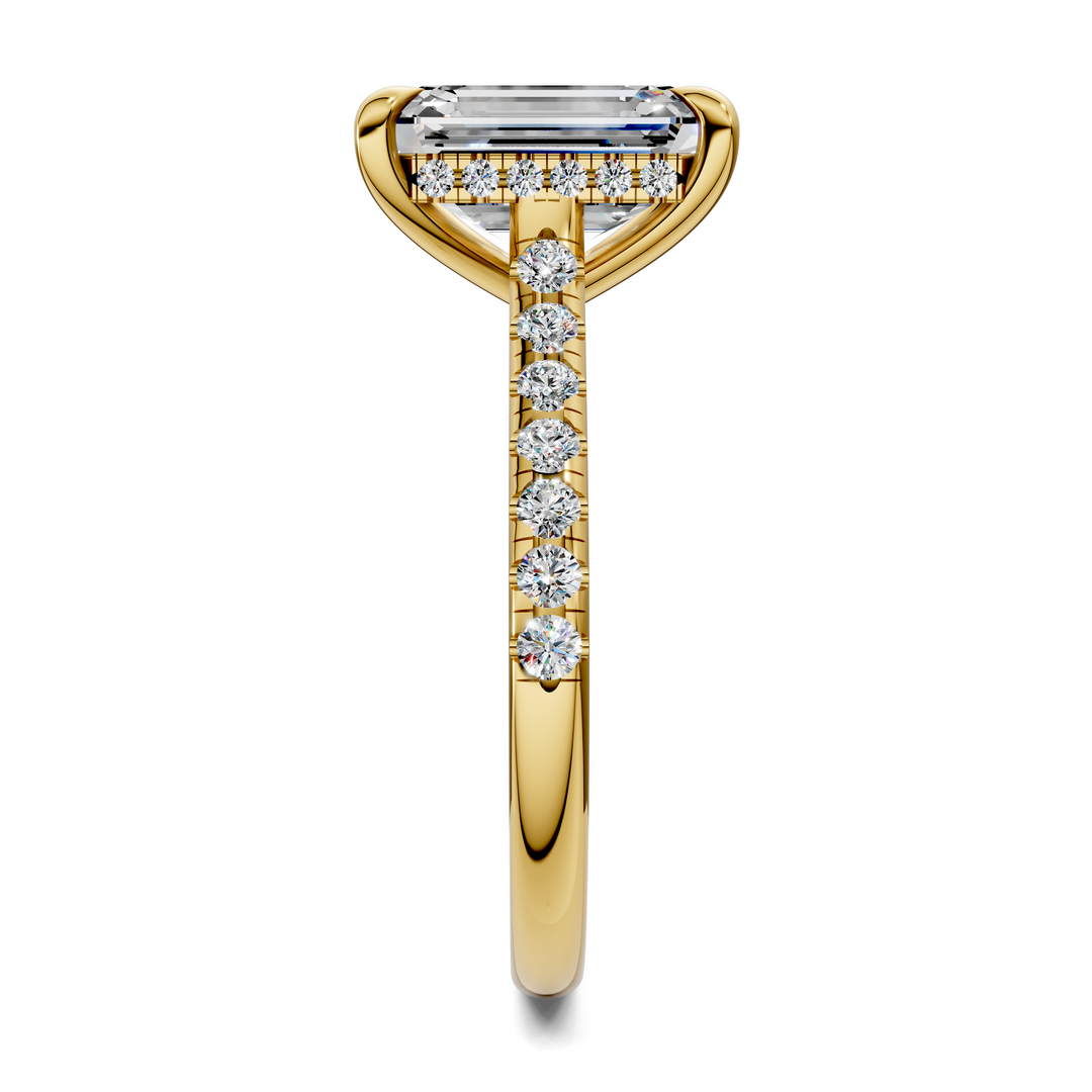 Hollie Hidden Halo Cathedral Pavé Ring