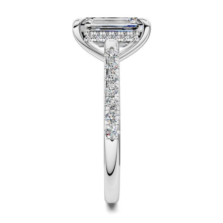 Hollie Hidden Halo Cathedral Pavé Ring