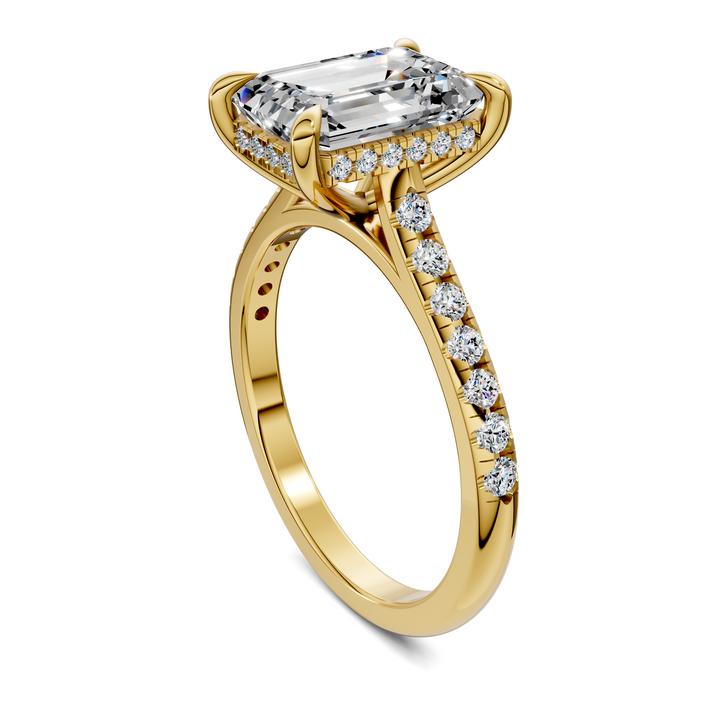 Hollie Hidden Halo Cathedral Pavé Ring