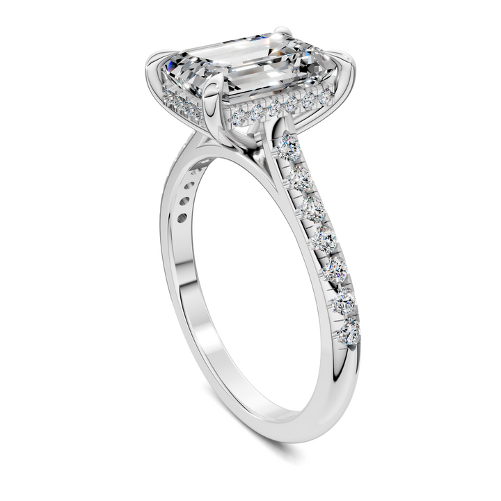Hollie Hidden Halo Cathedral Pavé Ring