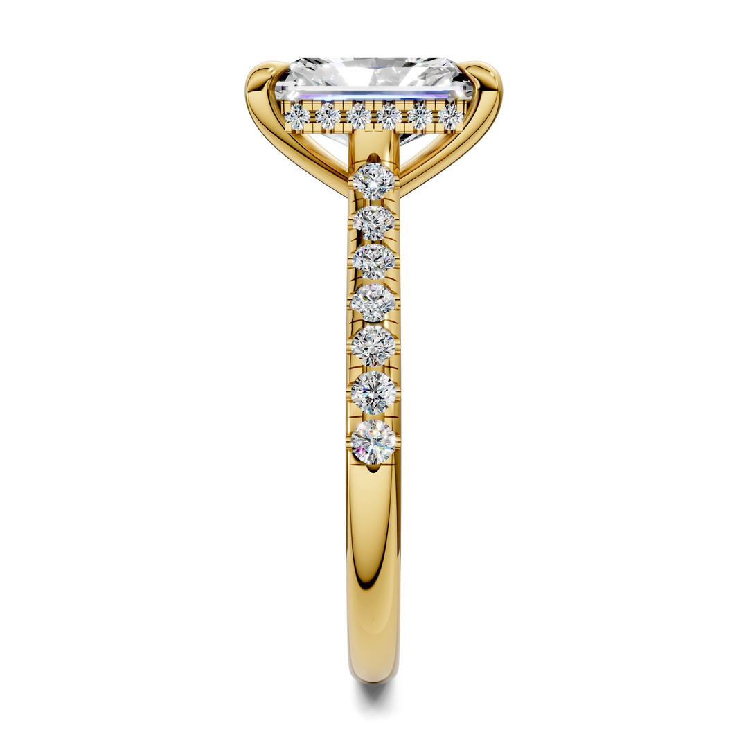 Hollie Hidden Halo Cathedral Pavé Ring