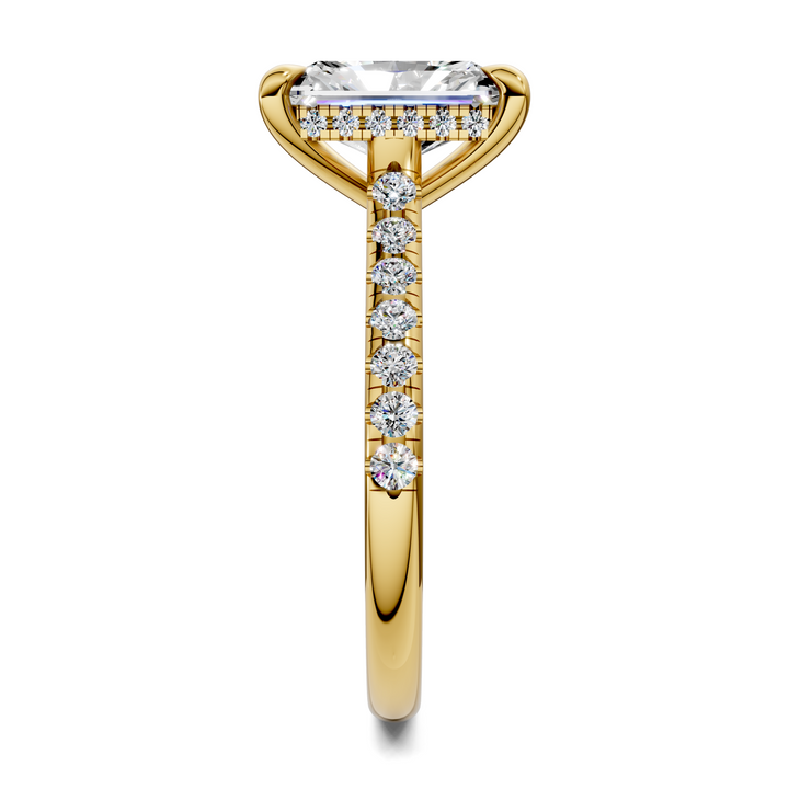 Hollie Hidden Halo Cathedral Pavé Ring