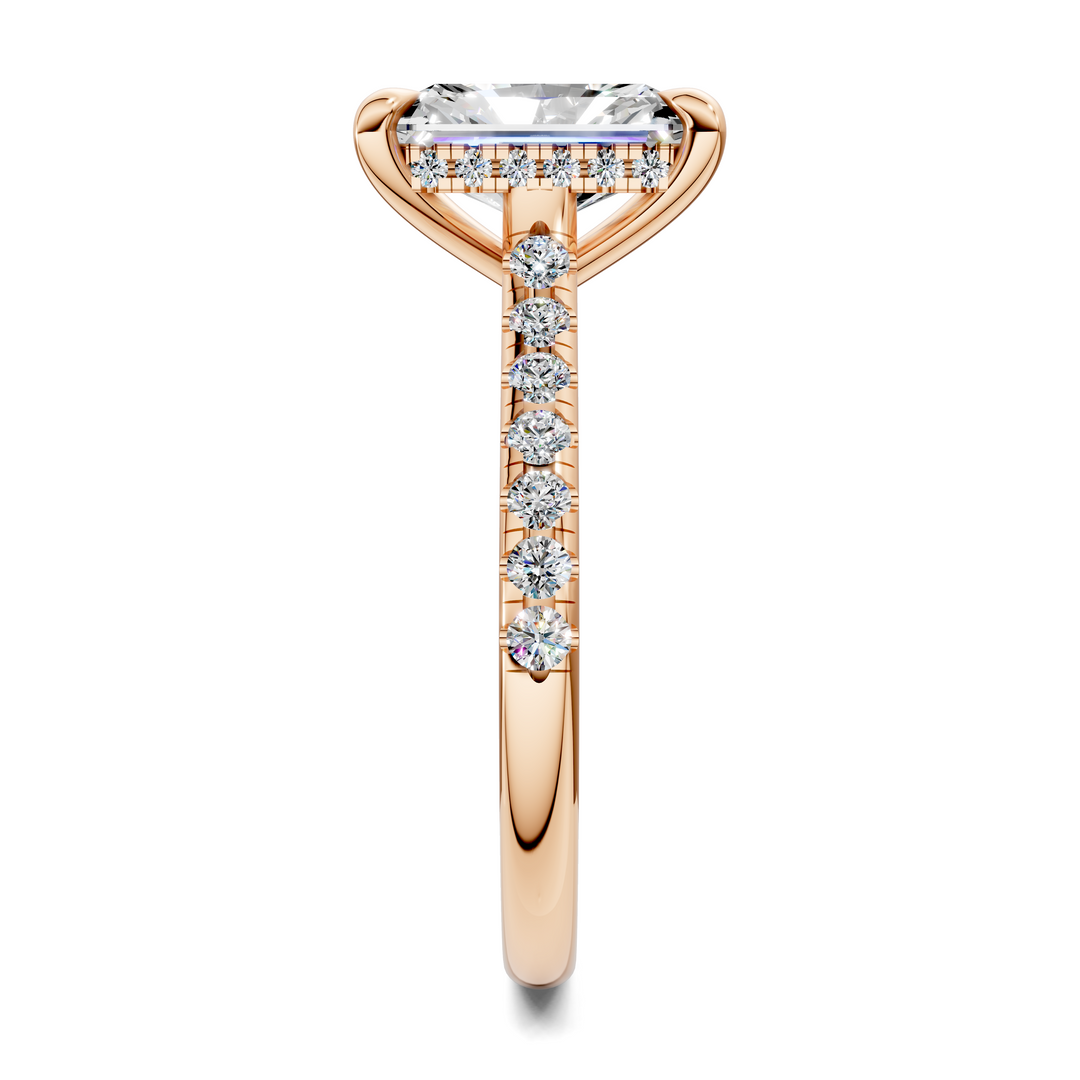 Hollie Hidden Halo Cathedral Pavé Ring