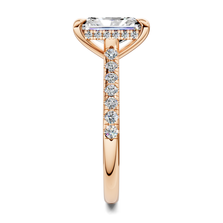 Hollie Hidden Halo Cathedral Pavé Ring