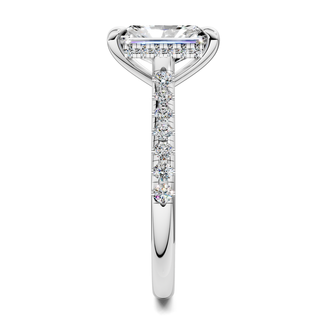 Hollie Hidden Halo Cathedral Pavé Ring