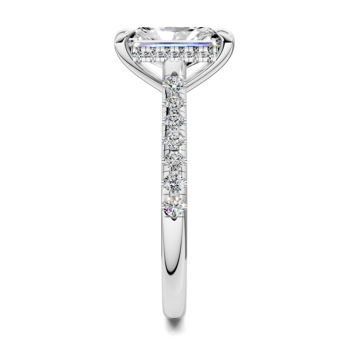 Hollie Hidden Halo Cathedral Pavé Ring