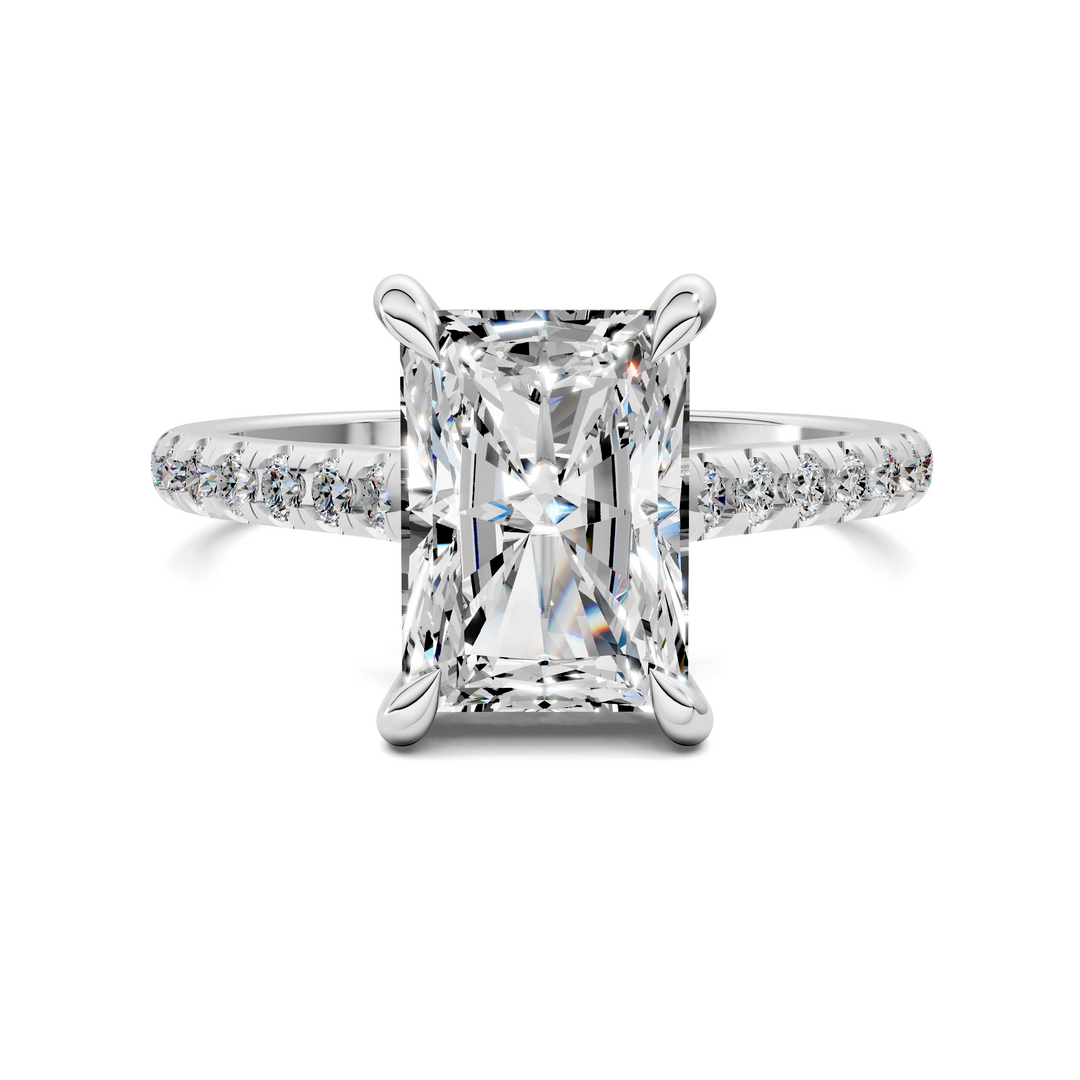 Hollie Hidden Halo Cathedral Pavé Ring