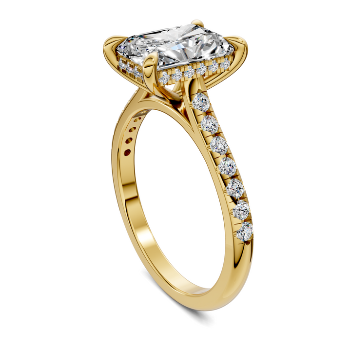 Hollie Hidden Halo Cathedral Pavé Ring