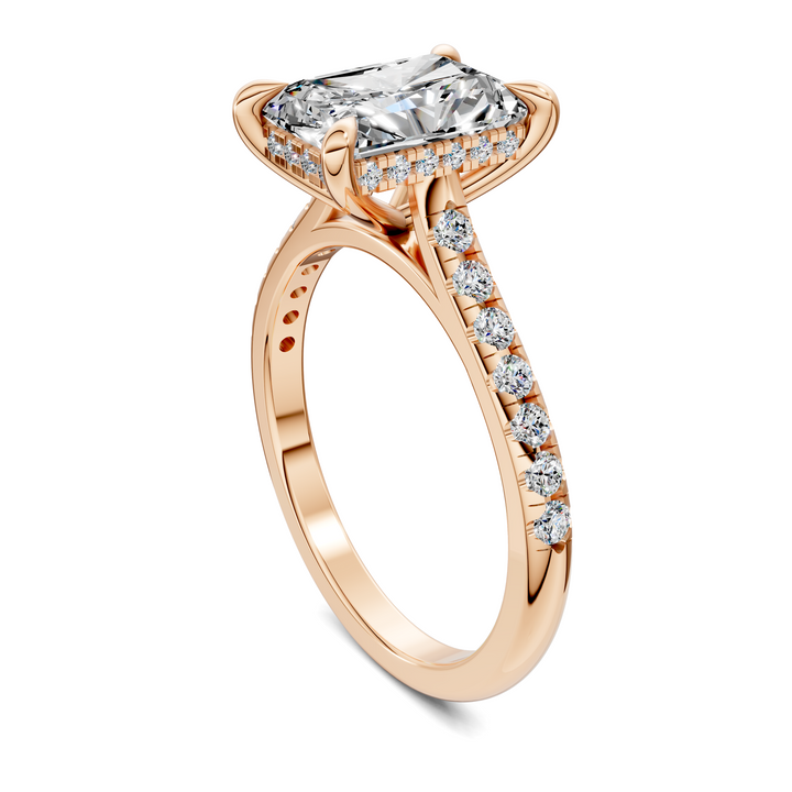 Hollie Hidden Halo Cathedral Pavé Ring