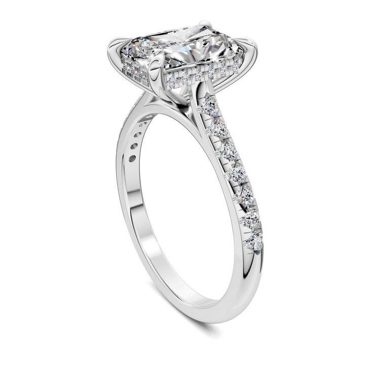 Hollie Hidden Halo Cathedral Pavé Ring