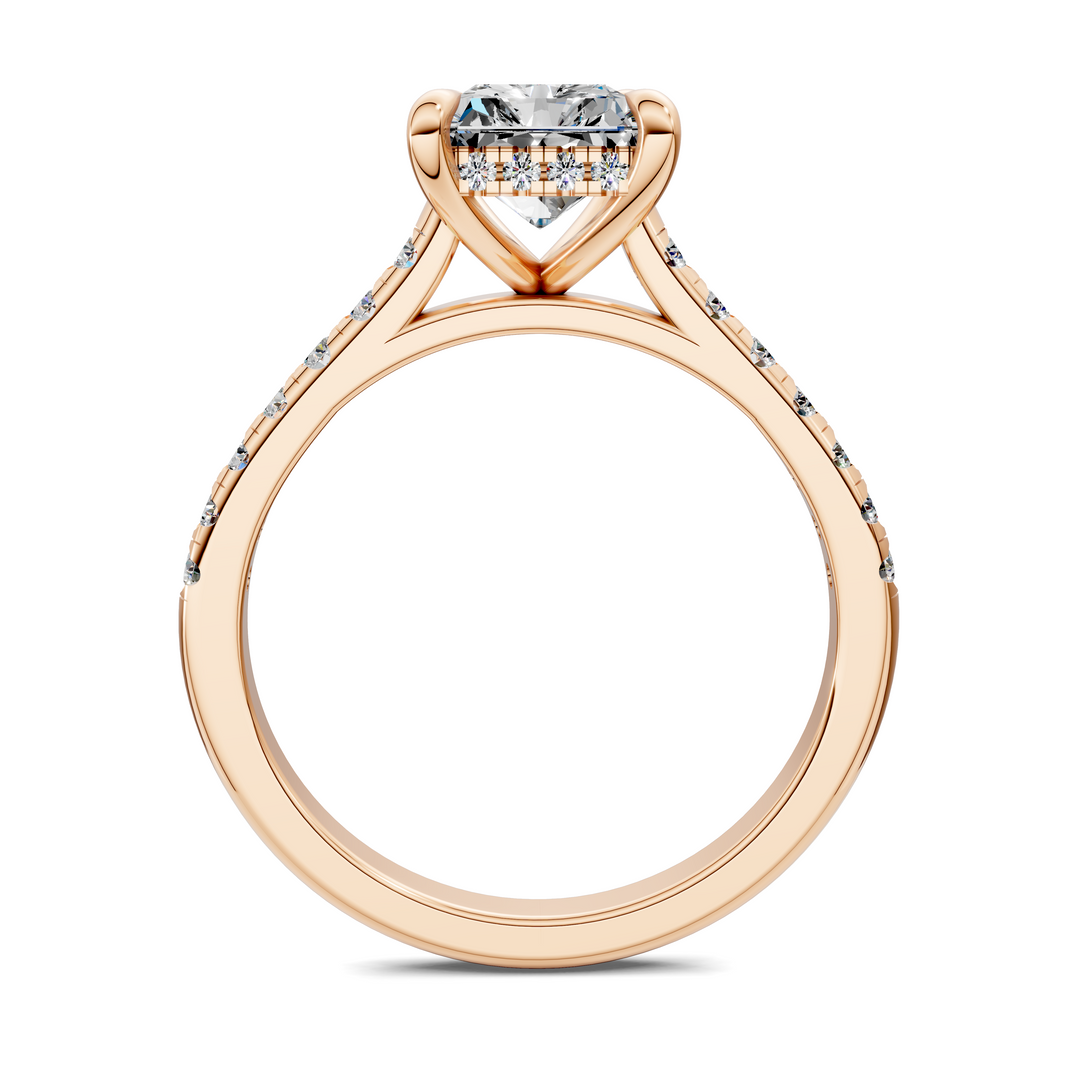 Hollie Hidden Halo Cathedral Pavé Ring